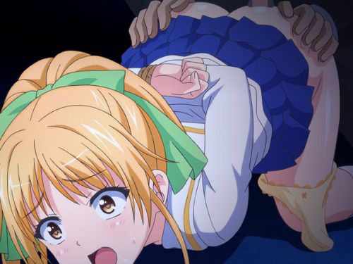 【エロアニメ】逃げられないように縛りあげた美少女のパンティをズラして巨根を無許可挿入！のトップ画像